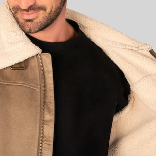 Foto 5 | Chamarra Biker Para Hombre Greenlander De Gamuza Con Forro Polar