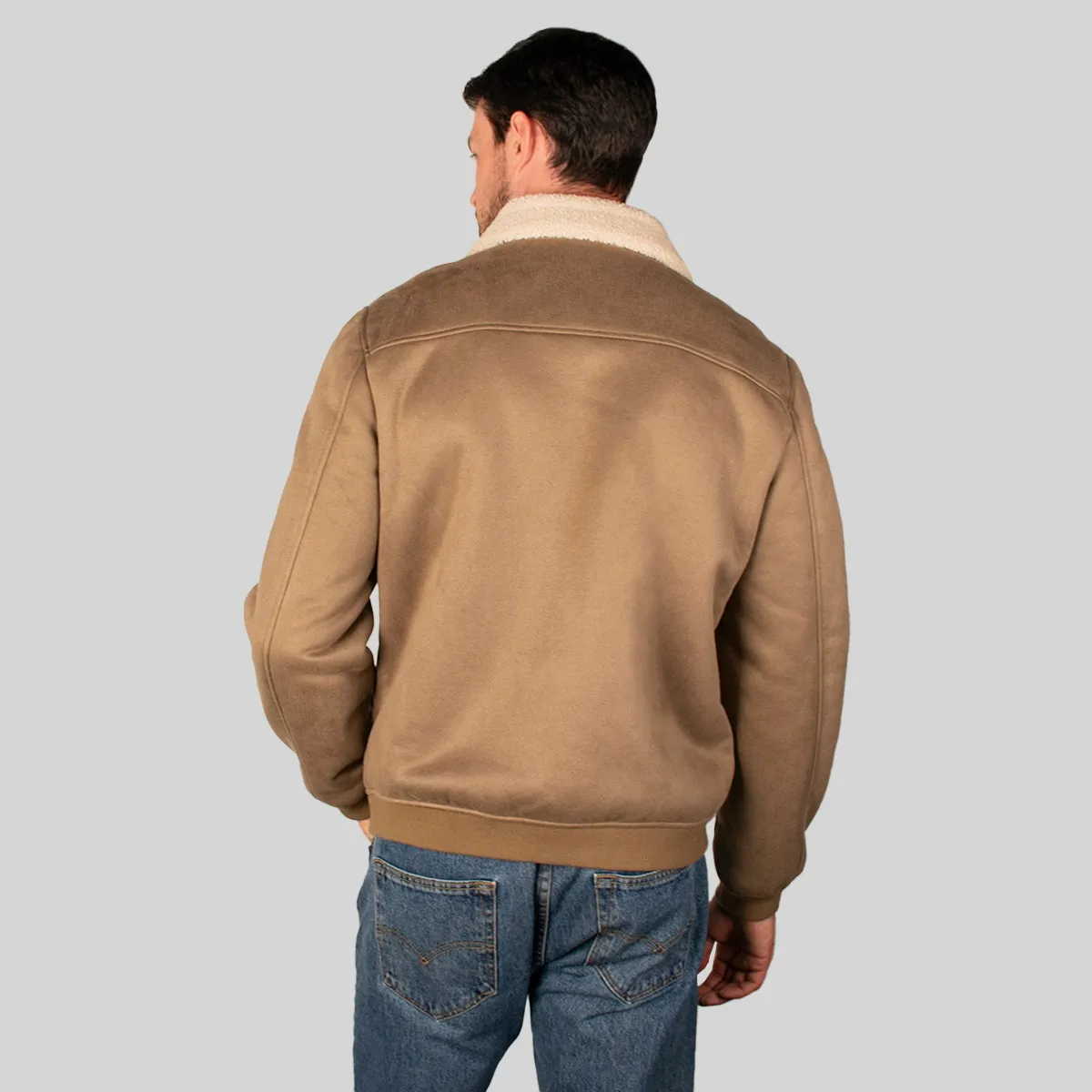 Foto 7 pulgar | Chamarra Biker Para Hombre Greenlander De Gamuza Con Forro Polar