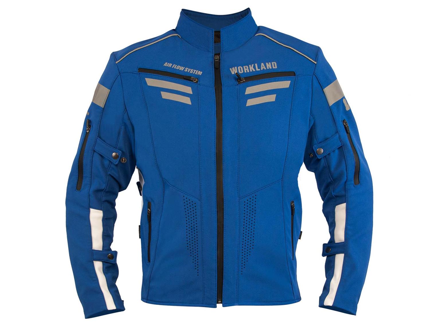 Chamarra Motociclista Impermeable Hombre Protectores Wkl 1985 Azul