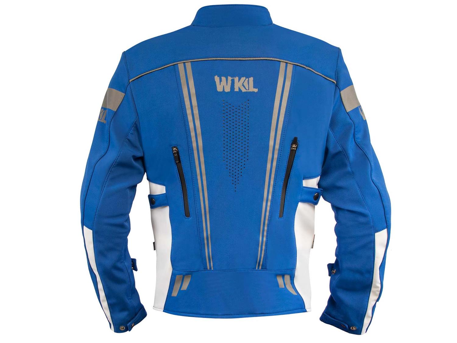 Foto 3 pulgar | Chamarra Motociclista Impermeable Hombre Protectores Wkl 1985 Azul