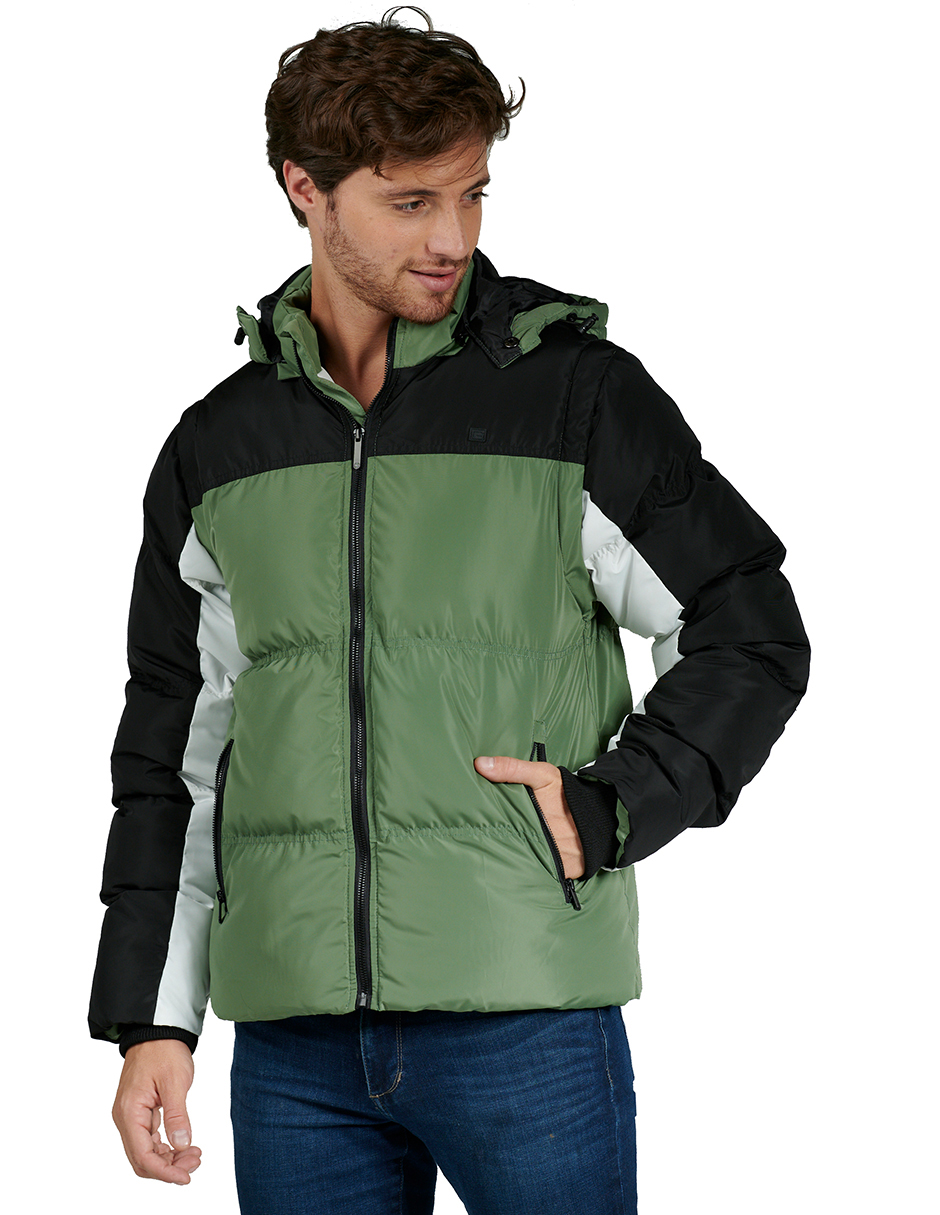 Chamarra Chaleco Casual Para Hombre 2 En 1 Generra 128410 Verde