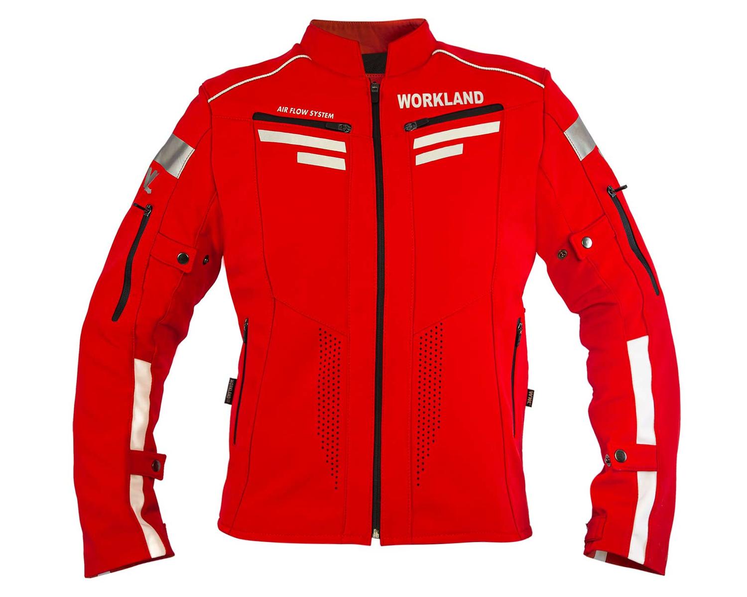 Chamarra Motociclista Impermeable Hombre Protectores Wkl 1985 color Rojo