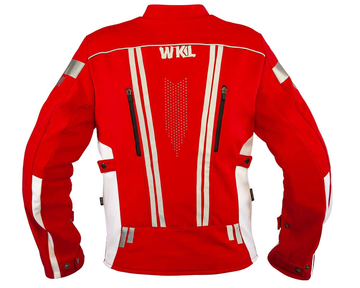 Foto 3 pulgar | Chamarra Motociclista Impermeable Hombre Protectores Wkl 1985 color Rojo