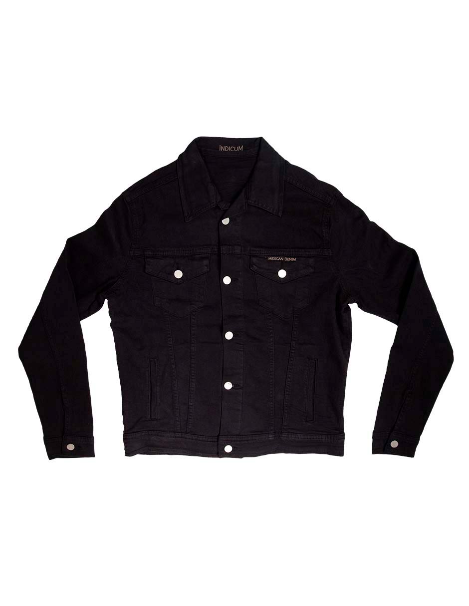 Foto 5 | Chamarra Indicum Denim Noir Slim Fit color Negro para Hombre