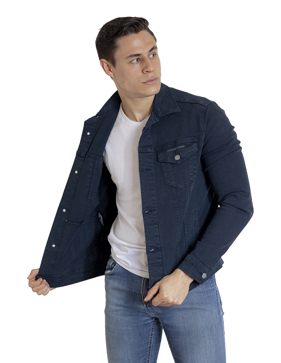 Foto 2 | Chamarra Indicum Denim Ocean Slim Fit color Azul para Hombre