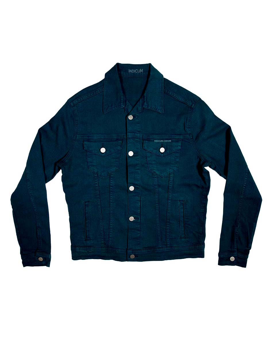 Foto 5 | Chamarra Indicum Denim Ocean Slim Fit color Azul para Hombre