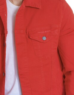 Foto 4 | Chamarra De Mezclilla Indicum Rosso Slim Fit Color Rojo