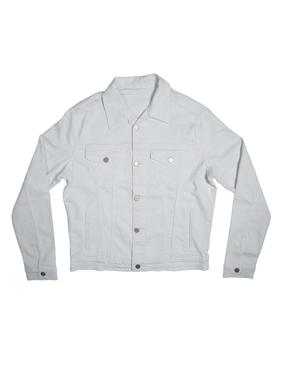 Foto 5 | Chamarra Indicum Denim Pale Slim Fit color Blanco para Hombre