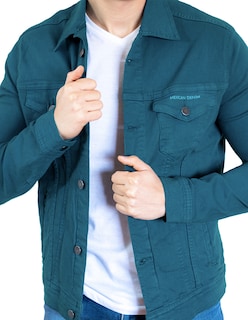 Foto 3 | Chamarra Indicum Denim color Verde para Hombre