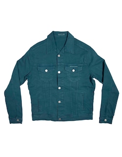 Foto 6 | Chamarra Indicum Denim color Verde para Hombre