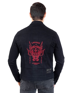 Foto 2 | Chamarra Indicum Denim color Negro para Hombre