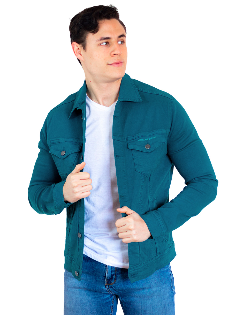 Chamarra Indicum Denim color Verde para Hombre