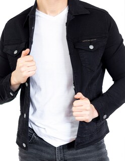 Foto 4 | Chamarra De Mezclilla Indicum Ola Slim Fit Color Negro