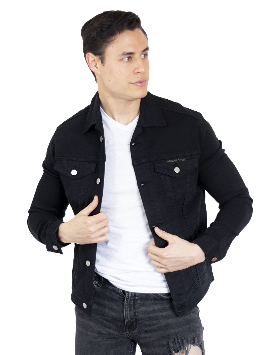 Foto 1 | Chamarra Indicum Denim color Negro para Hombre