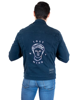 Foto 2 | Chamarra De Mezclilla Indicum Lost My Mind Slim Fit Color Azul