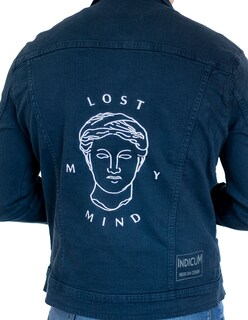 Foto 3 | Chamarra De Mezclilla Indicum Lost My Mind Slim Fit Color Azul