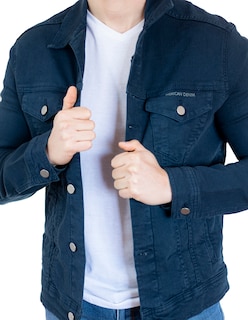 Foto 4 | Chamarra De Mezclilla Indicum Lost My Mind Slim Fit Color Azul