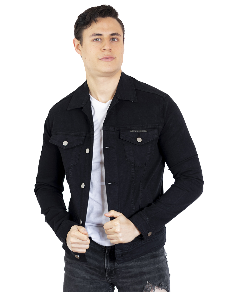 Foto 1 | Chamarra De Mezclilla Indicum Tequila Slim Fit Color Negro