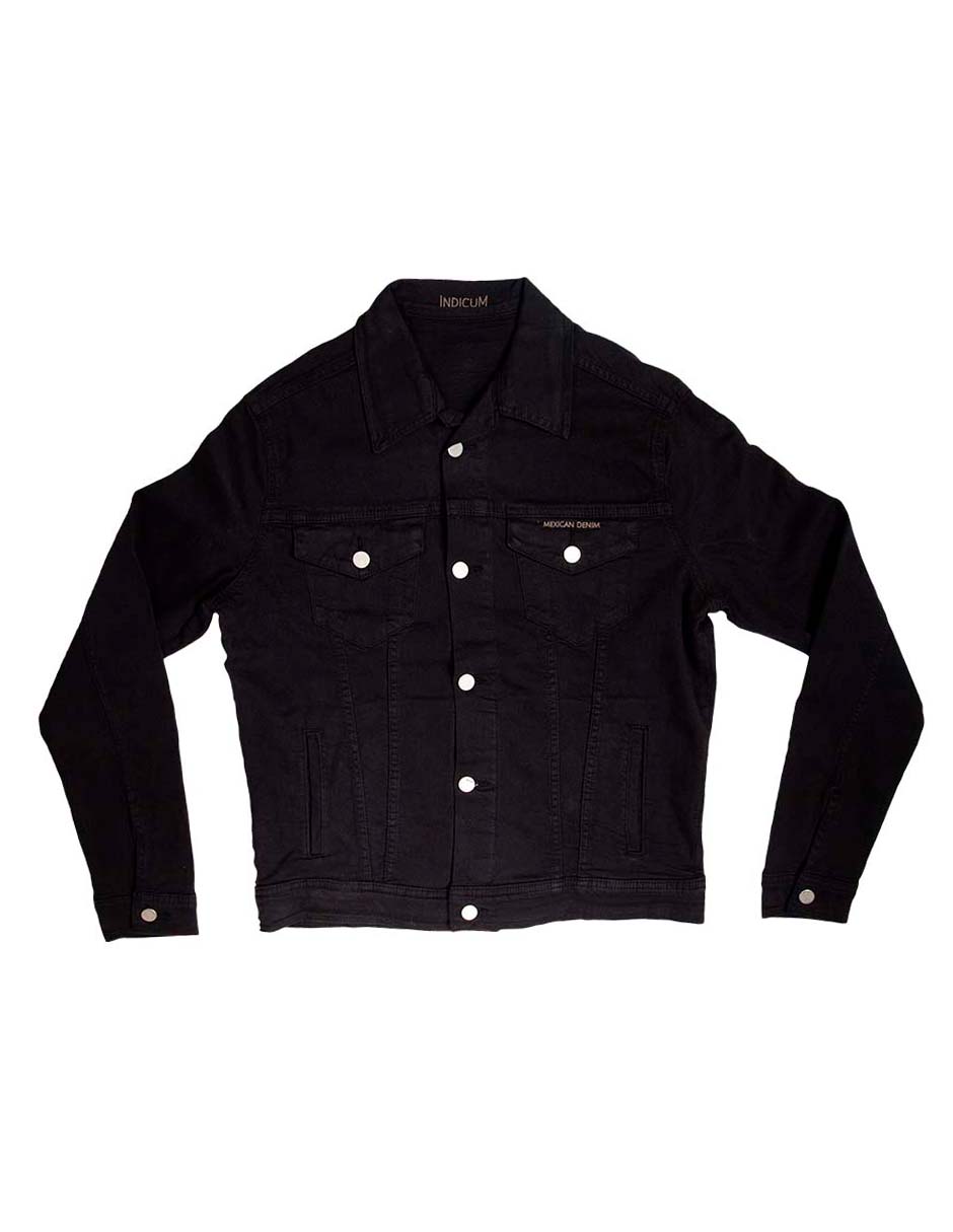 Foto 7 pulgar | Chamarra De Mezclilla Indicum Tequila Slim Fit Color Negro