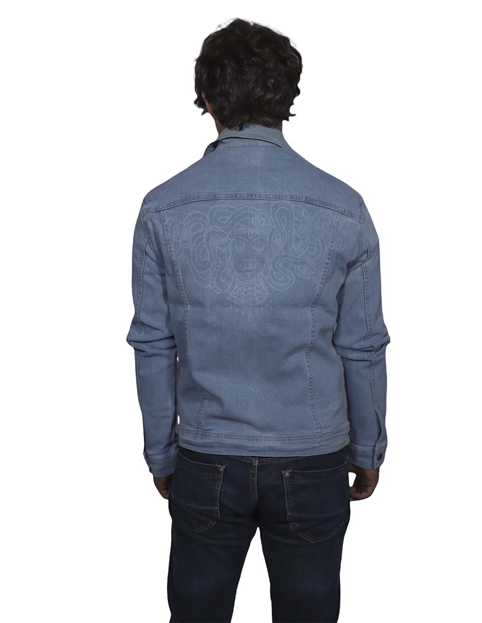 Foto 2 | Chamarra de Mezclilla Indicum Denim Medusa color Azul Slim Fit