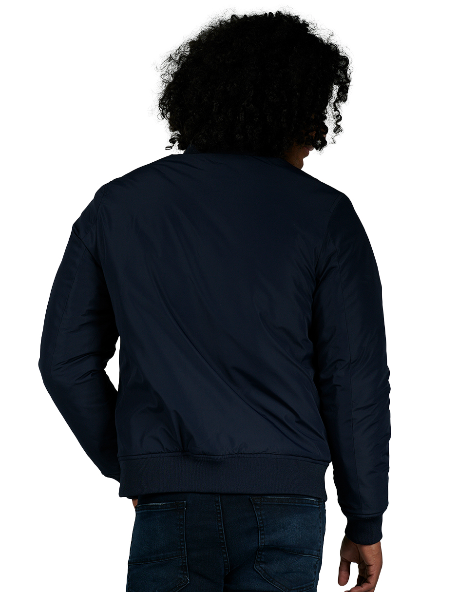 Foto 2 | Chamarra tipo Bomber Generra Reversible Rojo/Azul para Hombre