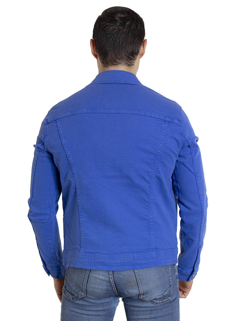 Foto 2 | Chamarra de Mezclilla Indicum Denim Indigo color Azul Slim Fit