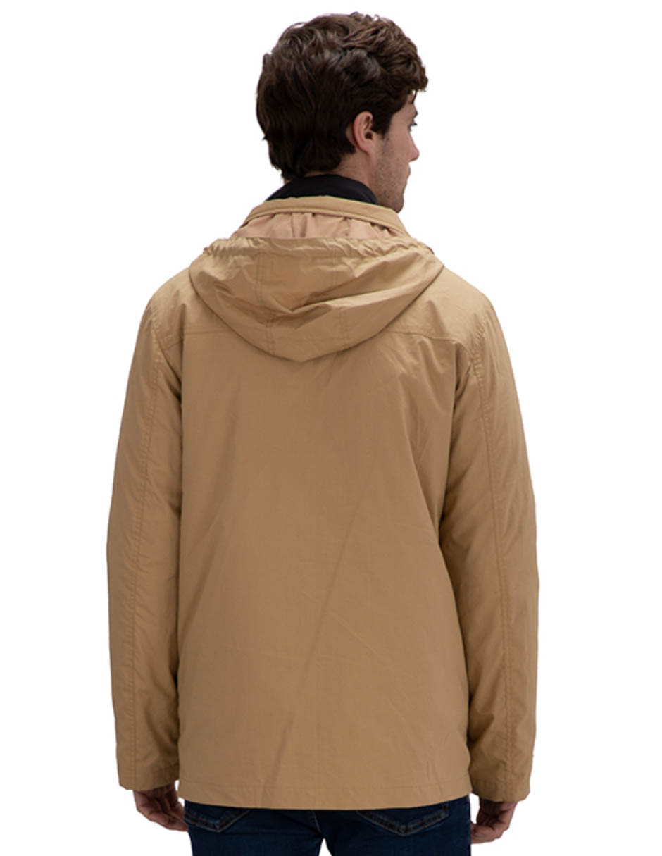 Foto 3 pulgar | Chamarra Casual Tipo Parka Generra 128407 color Marrón para Hombre