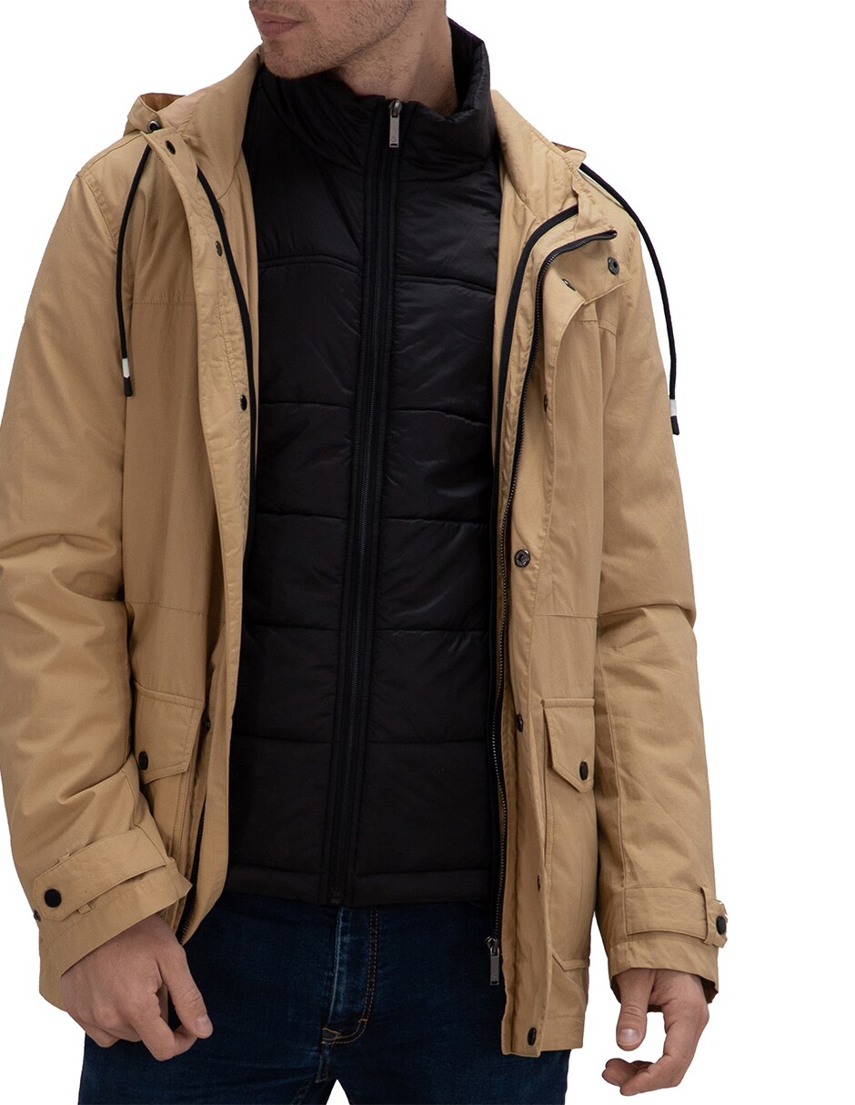 Chamarra tipo parka hombre hot sale