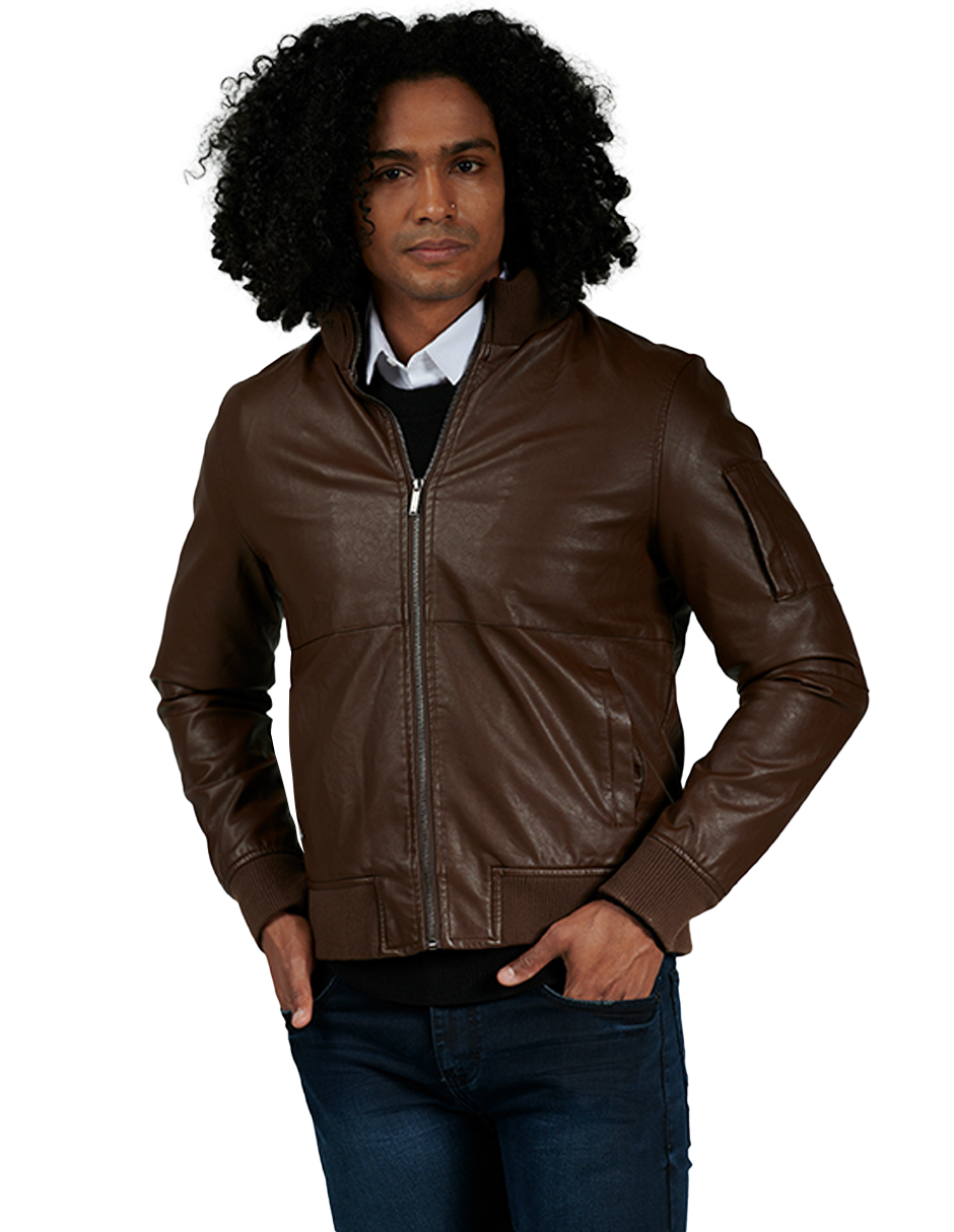Foto 1 | Chamarra Generra color Café para Hombre