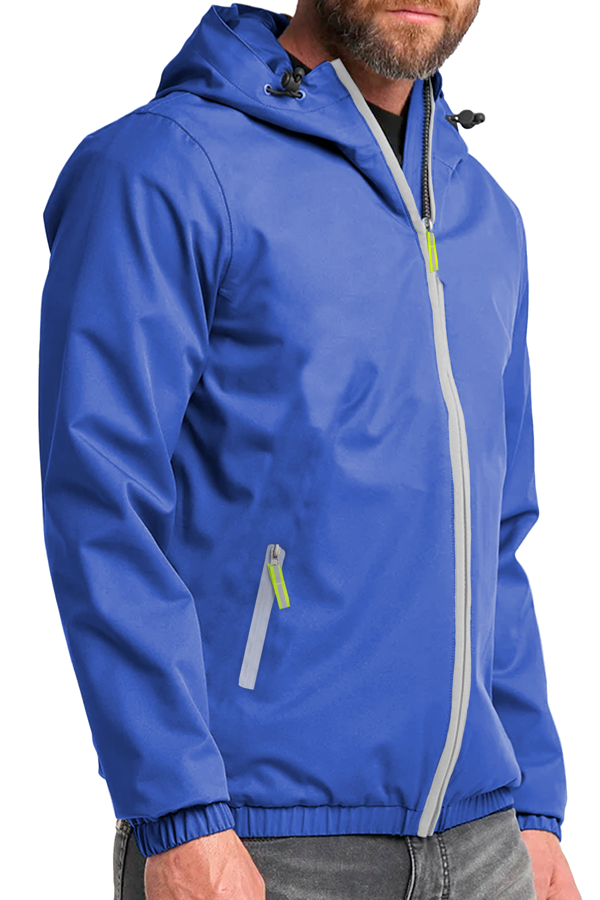 Foto 3 pulgar | Chamarra Impermeable Chaqueta para Hombre con Capucha color Azul