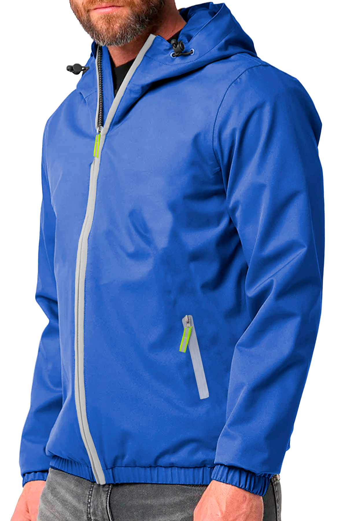 Foto 4 pulgar | Chamarra Impermeable Chaqueta para Hombre con Capucha color Azul