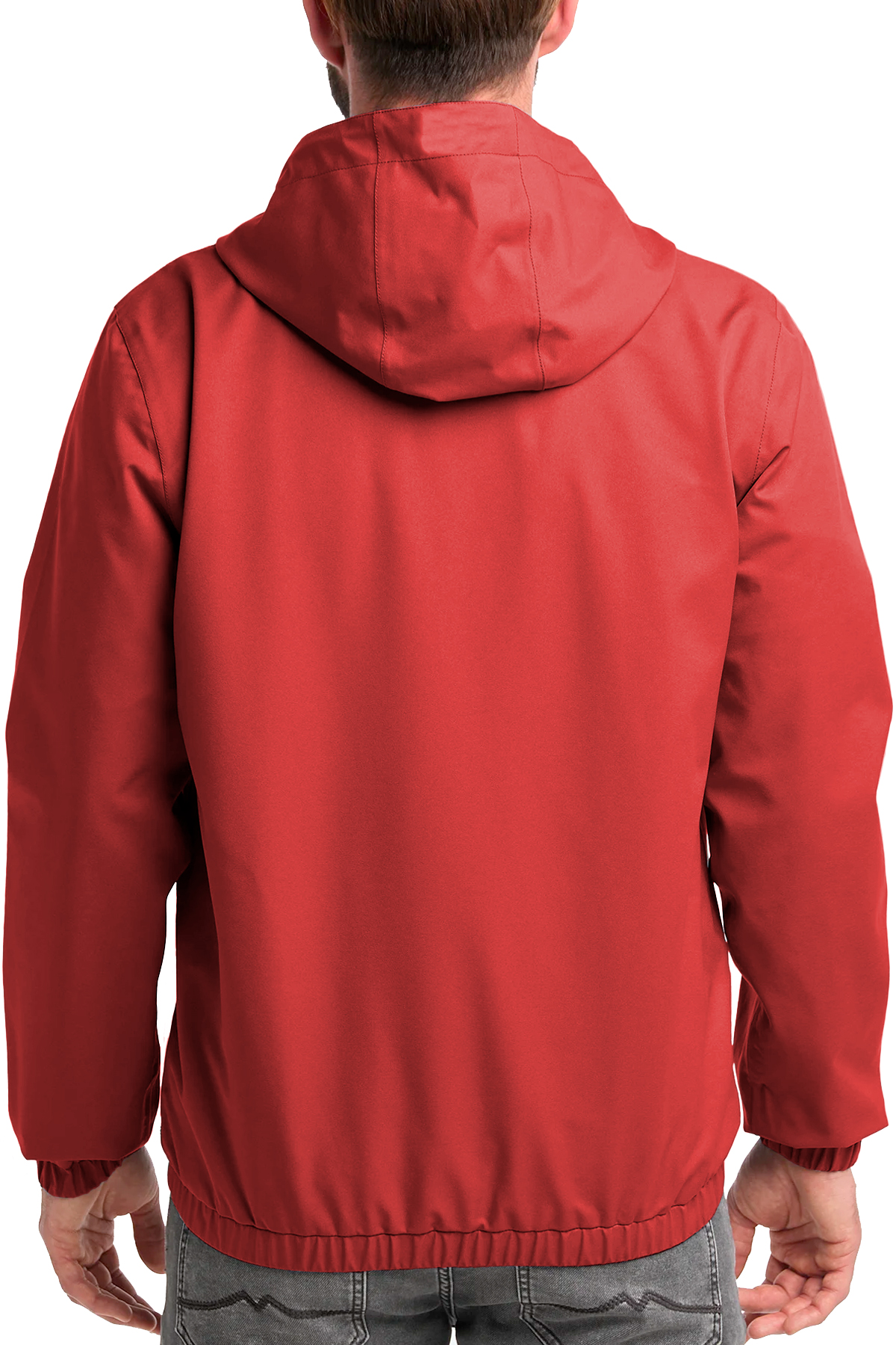 Foto 3 pulgar | Chamarra Impermeable Chaqueta Para Hombre con Capucha color Rojo