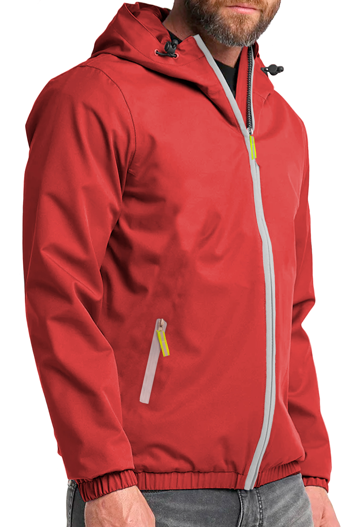 Foto 4 pulgar | Chamarra Impermeable Chaqueta Para Hombre con Capucha color Rojo