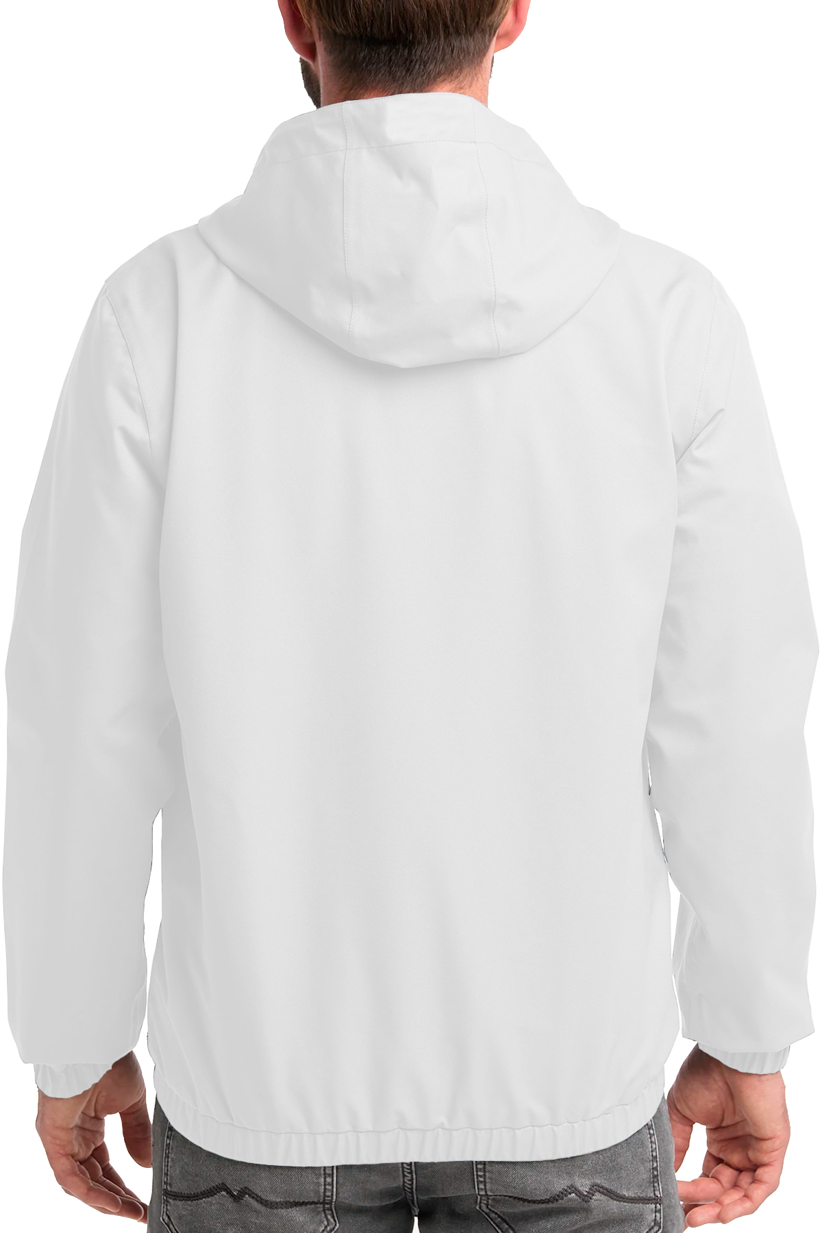 Foto 4 | Chamarra Impermeable Shendy Vendy color Blanco para Hombre con Capucha