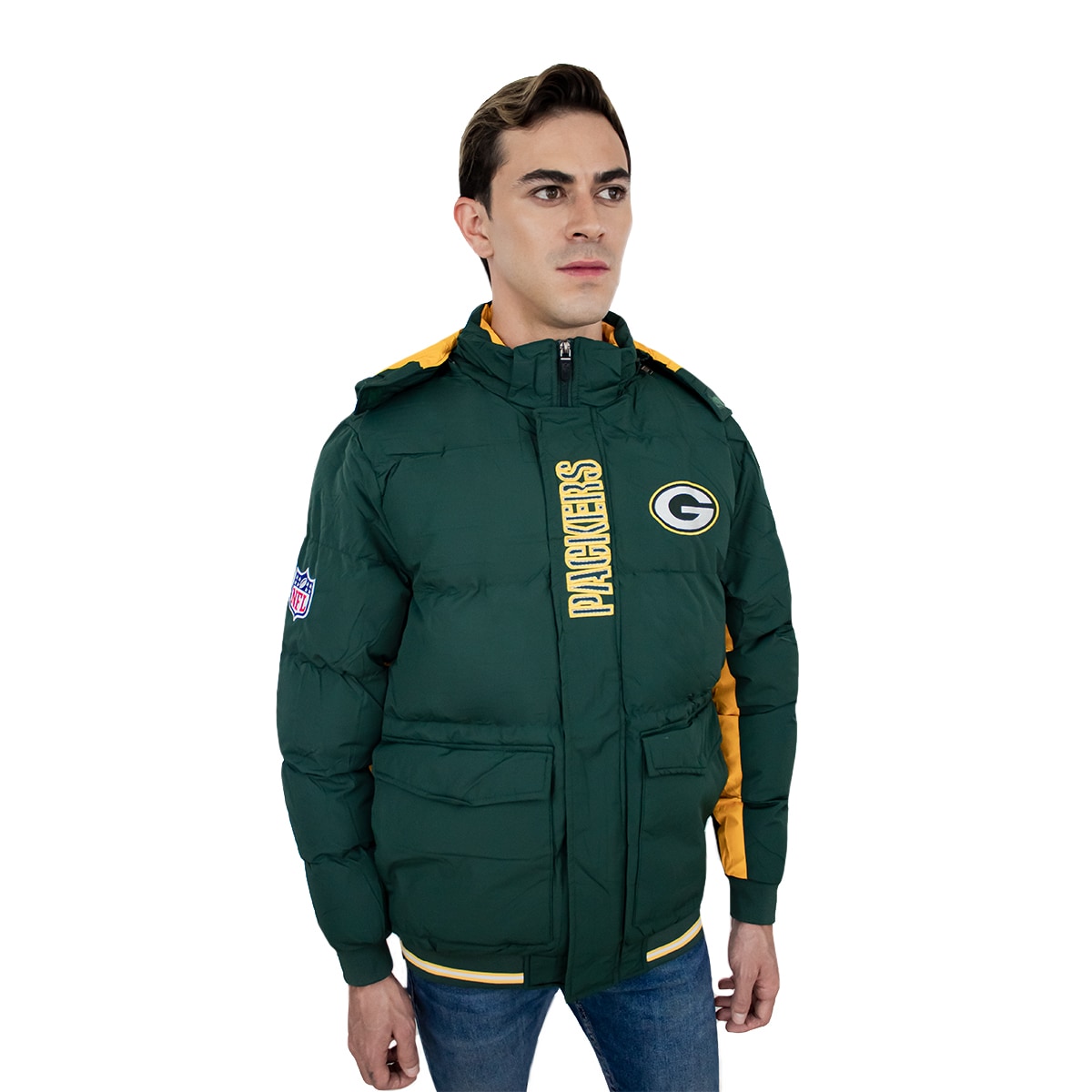 Chamarra Para Caballero Green Bay Packers Marca Nfl 100% Original $1,199