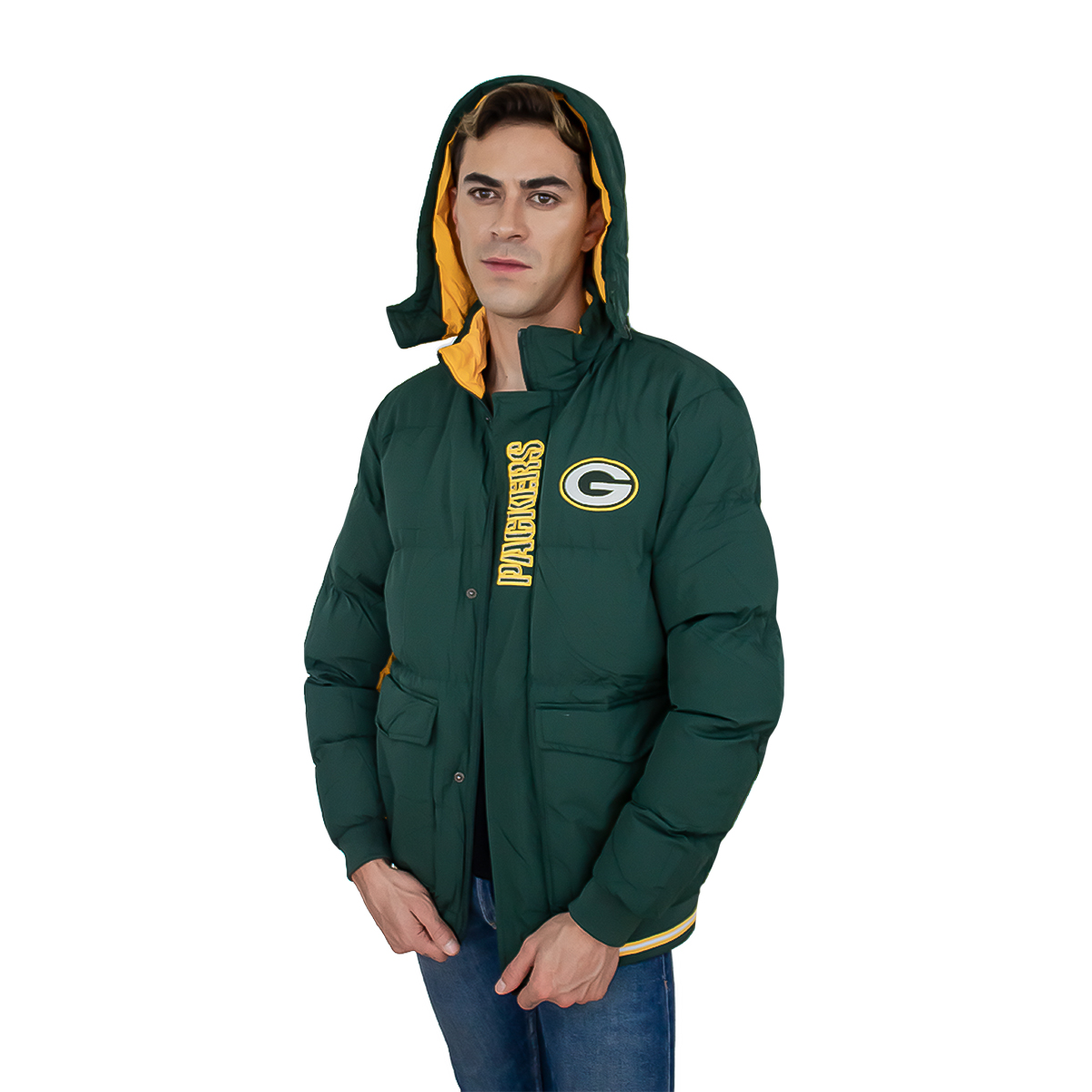 Foto 4 pulgar | Chamarra Para Caballero Green Bay Packers Marca Nfl 100% Original