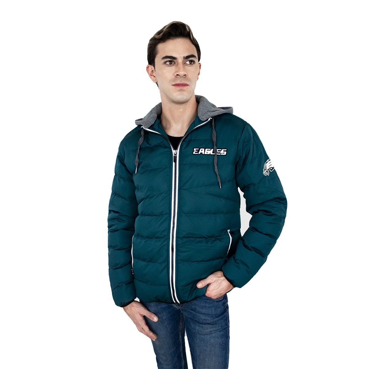 Foto 3 pulgar | Chamarra Nfl Philadelphia Eagles color Verde para Hombre
