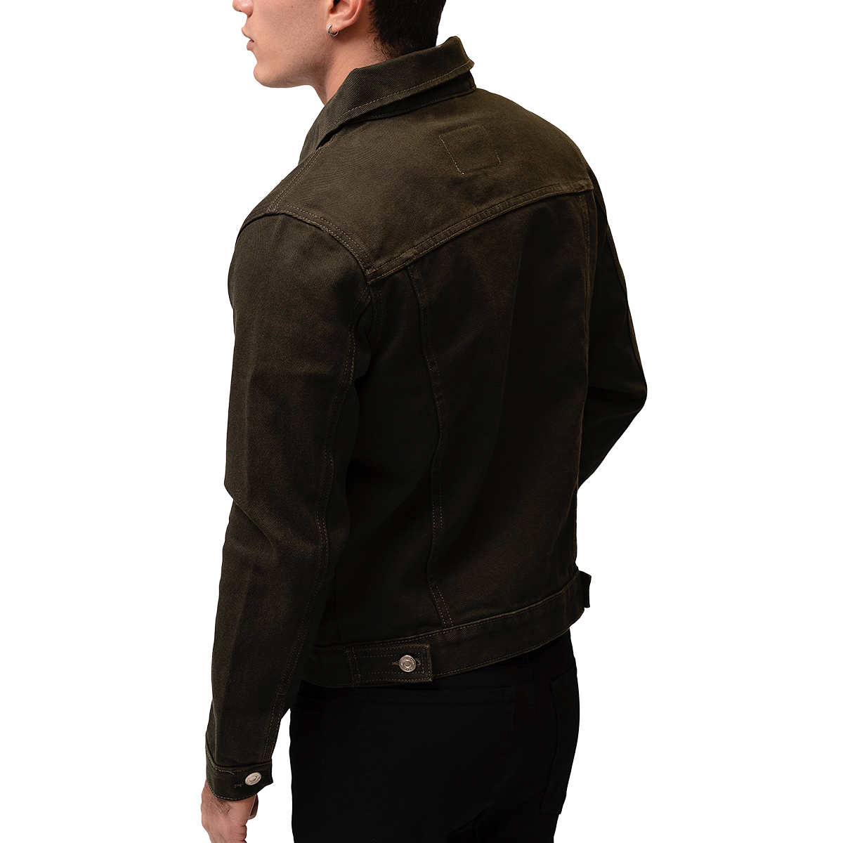 Foto 3 | Chamarra de Mezclilla Mchk Vaquera 8033 Verde Militar para Hombre