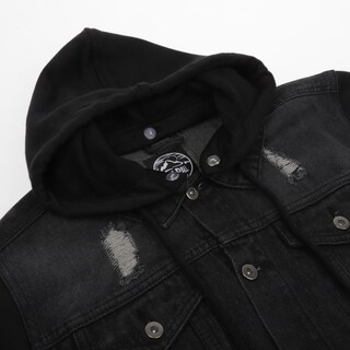 Foto 2 | Chamarra Pallpall Trucker Mezclilla Para Hombre Negra Talla M