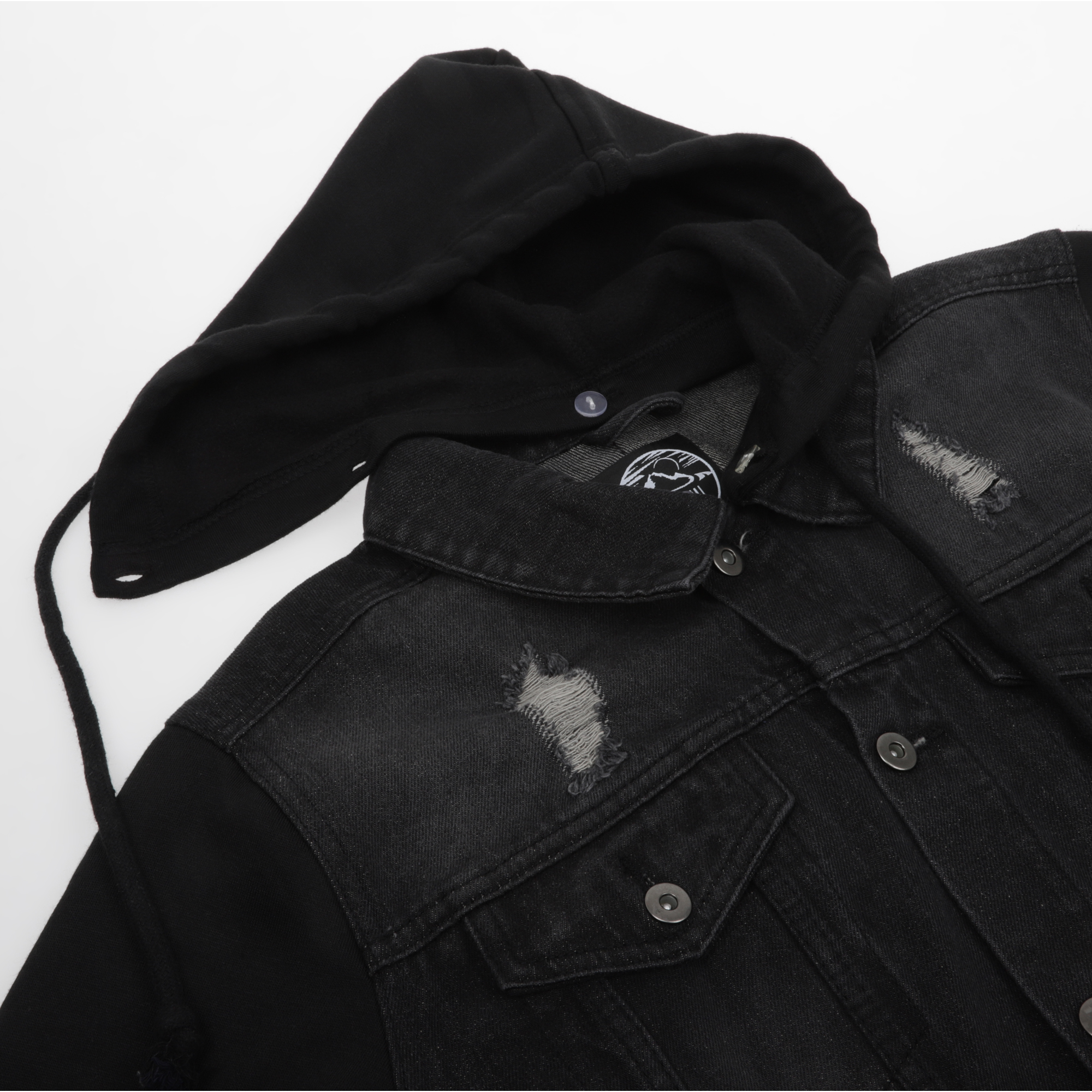Foto 3 | Chamarra Pallpall Trucker Mezclilla Para Hombre Negra Talla M