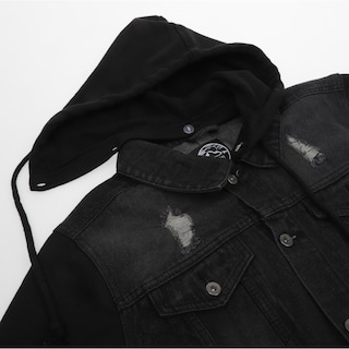 Foto 3 | Chamarra Pallpall Trucker Mezclilla Para Hombre Negra Talla M
