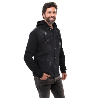 Foto 4 | Chamarra Pallpall Trucker Mezclilla Para Hombre Negra Talla M
