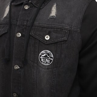 Foto 6 | Chamarra Pallpall Trucker Mezclilla Para Hombre Negra Talla M