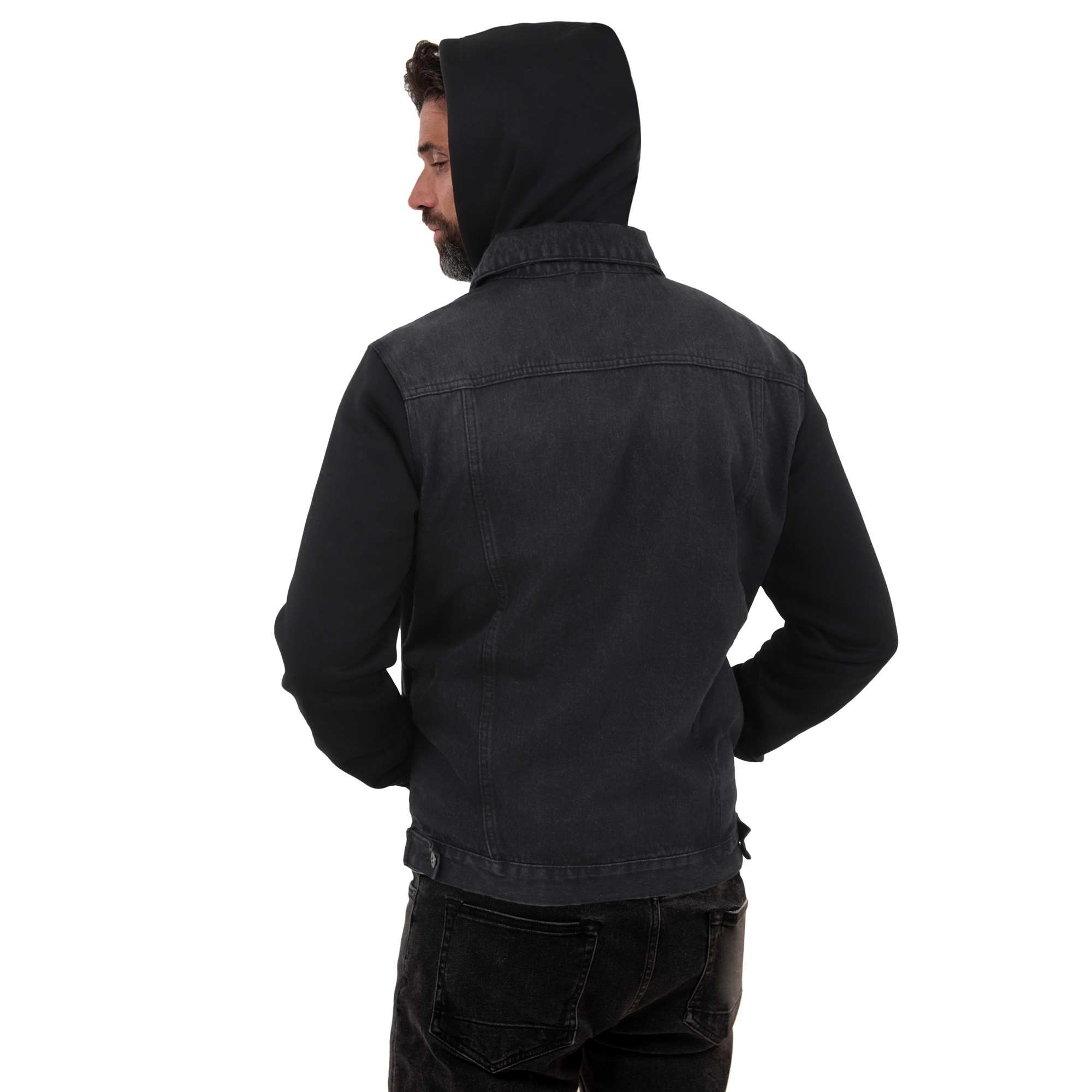 Foto 9 pulgar | Chamarra Pallpall Trucker Mezclilla Para Hombre Negra Talla M