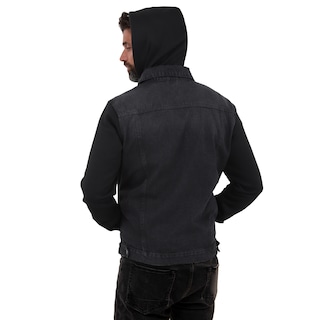 Foto 8 | Chamarra Pallpall Trucker Mezclilla Para Hombre Negra Talla M