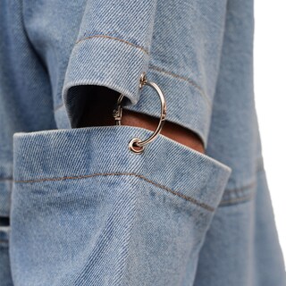 Foto 5 | Chamarra de Argollas MCHK Azul Claro Unisex