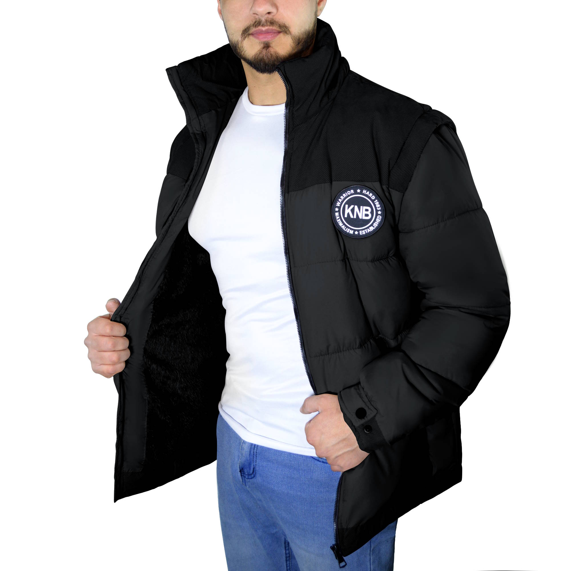 Foto 3 | Abrigo Tandera Negro para Hombre