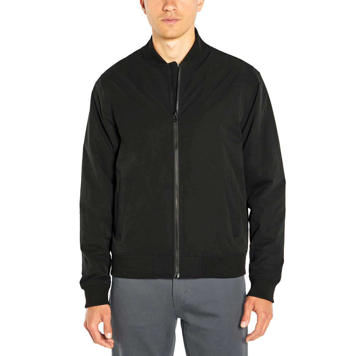 Foto 2 pulgar | Chamarra Banana Republic Bomber Jacket Negra para Hombre