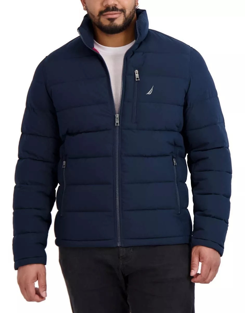 Foto 4 pulgar | Chamarra Náutica Puffer Acolchada Azul para Hombre