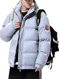 Foto 3 | Chamarra Shendy Vendy Impermeable Premium Térmica de Invierno Plateada para Hombre